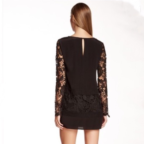 ASTR | Black Silk Lace Mini Dress | Small - Picture 7 of 7